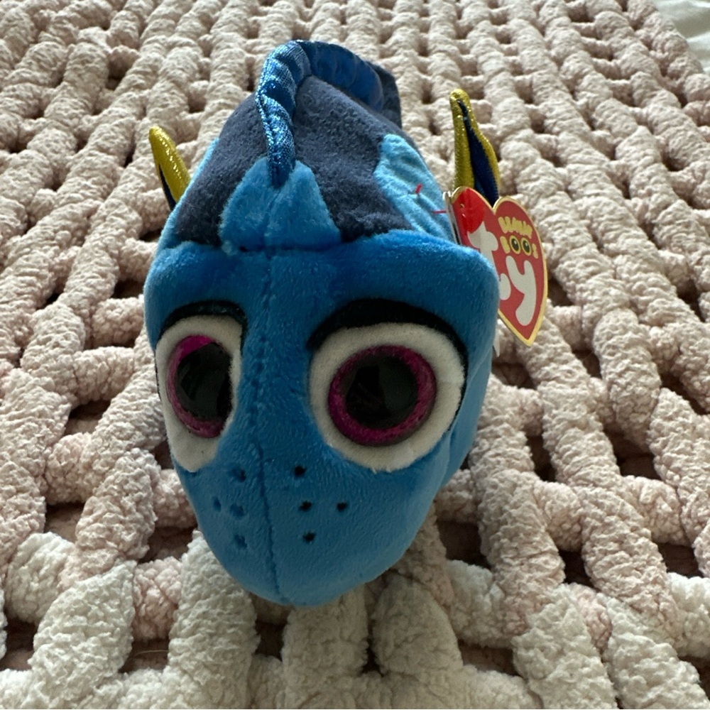 Ty Beanie Bood Disney Finding Nemo Blue Dory 9” Plush Stuffed Toy